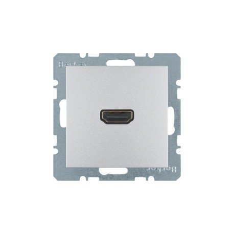 B.Kwadrat Gniazdo HDMI, alu Berker