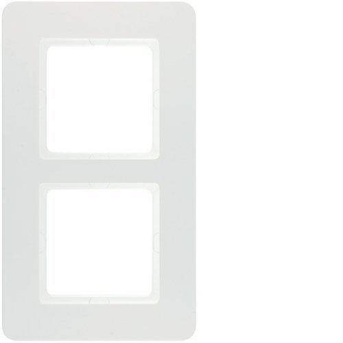 Q.7 Ramka 2-krotna, biały aksamit, lakierowana, Berker, 10126189