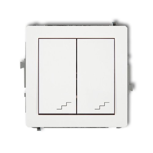 Mechanizm <span class="keyword" >łącznik</span>a podwójnego schodowego biały Karlik Deco DWP-33