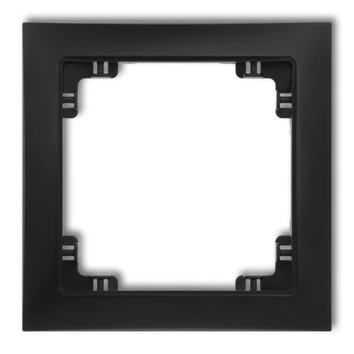Ramka uniwersalna pojedyncza DECO Soft, czarny mat Karlik 12DRSO-1
