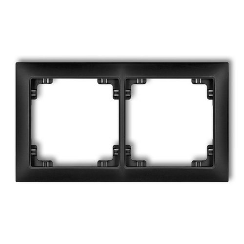 Ramka uniwersalna podwójna DECO Soft, czarny mat Karlik 12DRSO-2