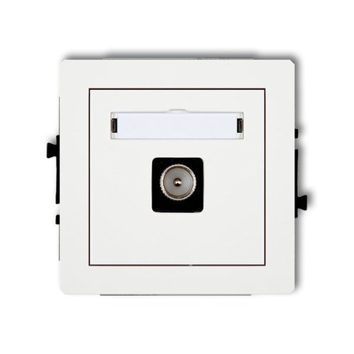 Mechanizm gniazda antenowego pojedynczego TV biały Karlik Deco DGTV-1