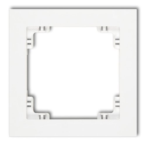Ramka uniwersalna pojedyncza z tworzywa biały Karlik Deco DR-1