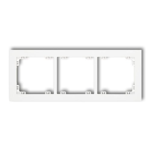 Ramka uniwersalna potrójna z tworzywa biały Karlik Deco DR-3