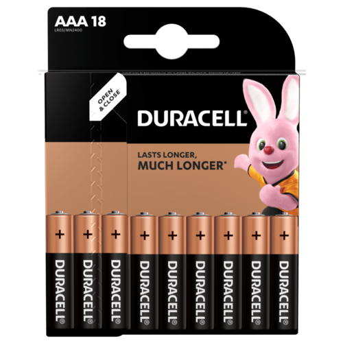 Bateria alkaliczna AAA LR03 1,5V DURACELL blister 18szt