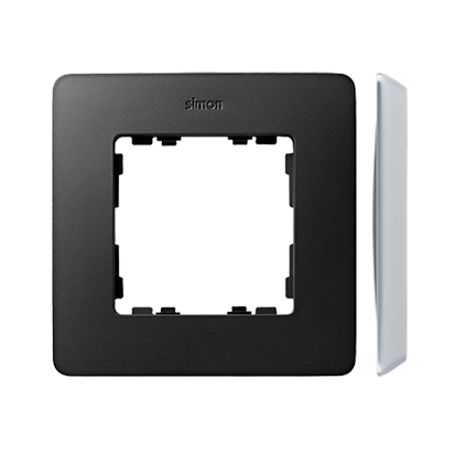 Ramka 1-krotna, Detail original-premium, grafit / podstawa Aluminiowa Simon 82 8200610-238