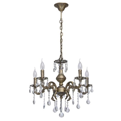 Żyrandol Candle 5xE14 Mosiądz MW-LIGHT