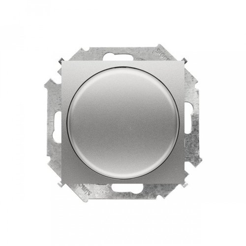 Ściemniacz do LED ściemnialnych, naciskowo-obrotowy, jednobiegunowy aluminium Simon 15