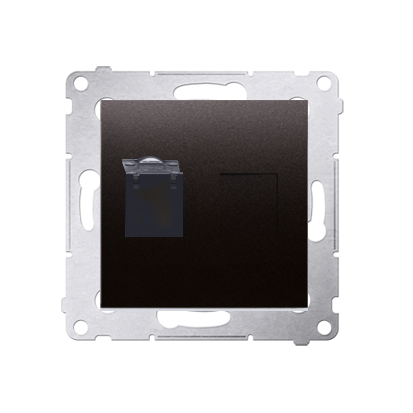 Simon 54 Premium Antracyt Gniazdo komputerowe pojedyncze RJ45 kat. 6 z przesłoną D61.01/48
