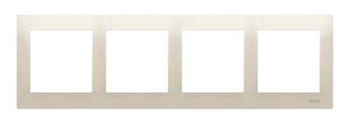 Simon 54 Premium Krem Ramka 4-krotna uniwersalna IP20/IP44, DR4/41