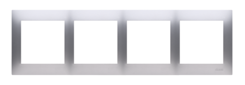 Simon 54 Premium Srebrny Ramka 4-krotna uniwersalna IP20/IP44, DR4/43