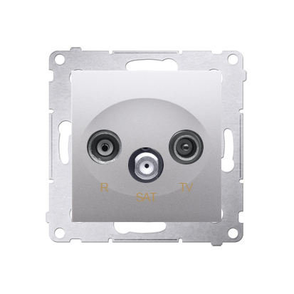Simon 54 Premium Srebrny Gniazdo antenowe R-TV-SAT końcowe/zakończeniowe (moduł), DASK.01/43
