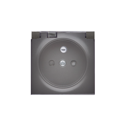 Pokrywa gniazda z uziemieniem i z klapką dymną IP44, grafit Kontakt Simon 82 82068KD-38