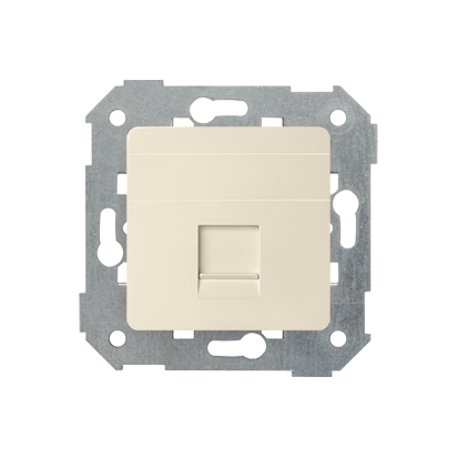 Pokrywa gniazda RJ45 1 gniazdo z adapterem i żaluzją, beż Kontakt Simon 82 82005-31