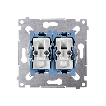 Simon 54 Premium SW7/2XM Łącznik krzyżowy podwójny (mechanizm) 10AX szybkozłącza