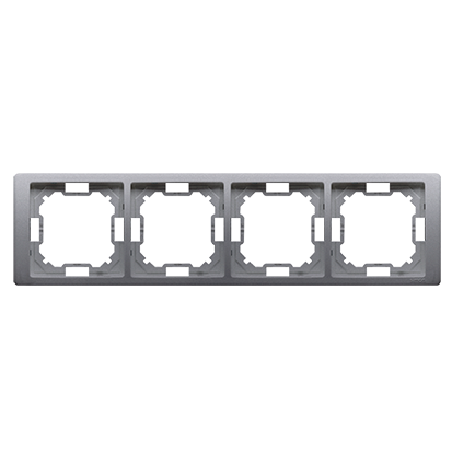 Ramka 4-krotna Neos uniwersalna poziom i pion stal inox Simon Basic BMRC4/21