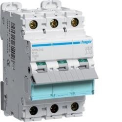 MCB Wyłącznik nadprądowy 10kA 3P B 16A NBN316 Hager