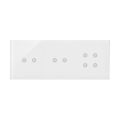 Panel dotykowy 3 moduły 2 pola dotykowe poziome, 2 pola dotykowe poziome, 4 pola dotykowe, biała perła DSTR3224/70 Simon