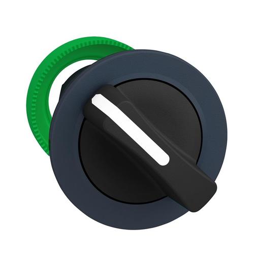 Antybakteryjna główka przełącznika, płaska, plastik, czarna, fi30, 2 pozycje, stabilny Harmony XB5 Schneider Electric ZB5FD2