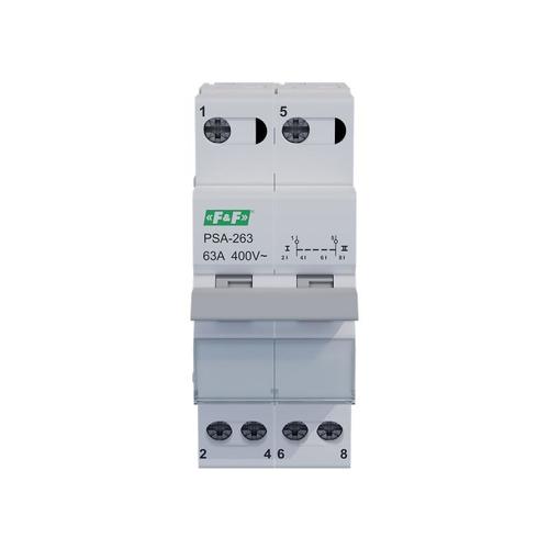 Przełącznik modułowy sieć - agregat 2P 63A 230/400V PSA-263 F&F