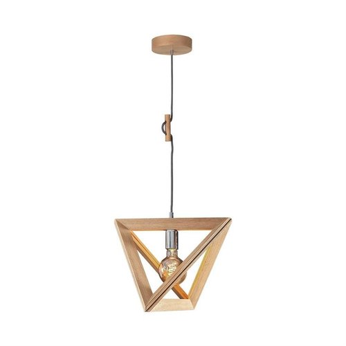 Trigonon Lampa Wisząca 1xE27 Max.60W Dąb Olejowany/Antracyt/W Oplocie