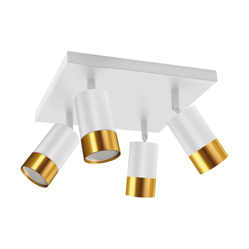 Oprawa ścienno sufitowa PUZON SPT GU10 4D WHITE/GOLD biały/złoty Struhm 04128