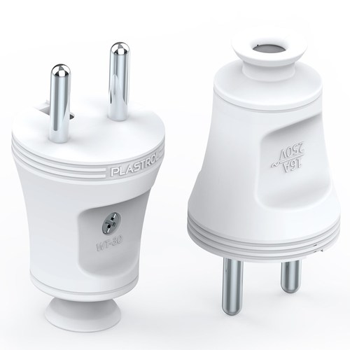 Wtyczka rozbieralna, prosta 2p+Z, 16A, 250V; WT-30 BIAŁY