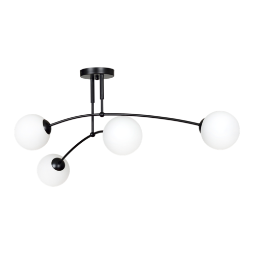 MONZA 4P E14, lampa wisząca, max. 4x40W, czarno-biała