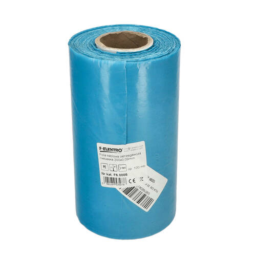 Folia kablowa niebieska szerokość 200mm, grubość +/-0,09mm, długość 100mb