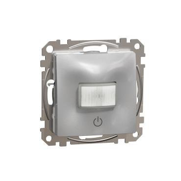 Czujnik ruchu z łącznikiem srebrny PIR IP20 SDD113504 Sedna Design Schneider Electric