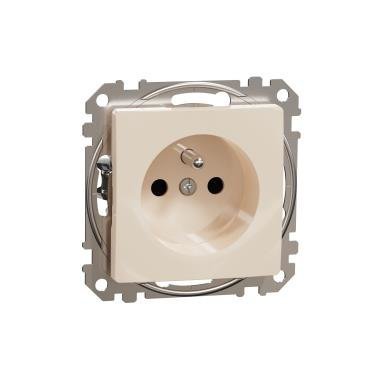 Gniazdo 2p+pE z przesłonami beżowy 2-biegunowy + PE z przesłonami IP20 SDD112011 Sedna Design Schneider Electric