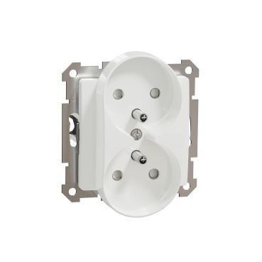Gniazdo 2x2p+pE z przesłonami do systemu ramkowego biały 2x 2P+E IP20 SDD111275 Sedna Design Schneider Electric