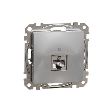 Gniazdo komputerowe rJ45 kat.6 STp srebrny IP20 SDD113461S Sedna Design Schneider Electric