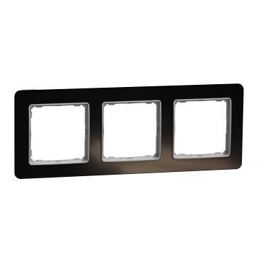 Ramka 3-krotna czarne szkło IP20 SDD361803 Sedna Elements Schneider Electric