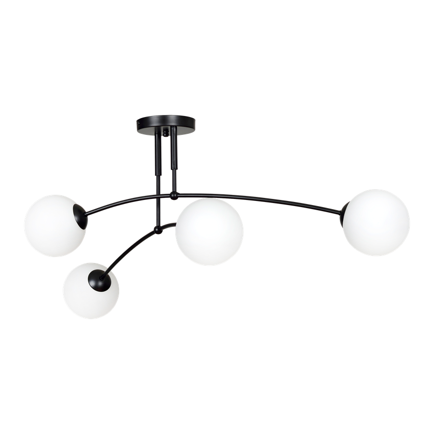 MONZA 4P E14, lampa wisząca, max. 4x40W, czarno-biała