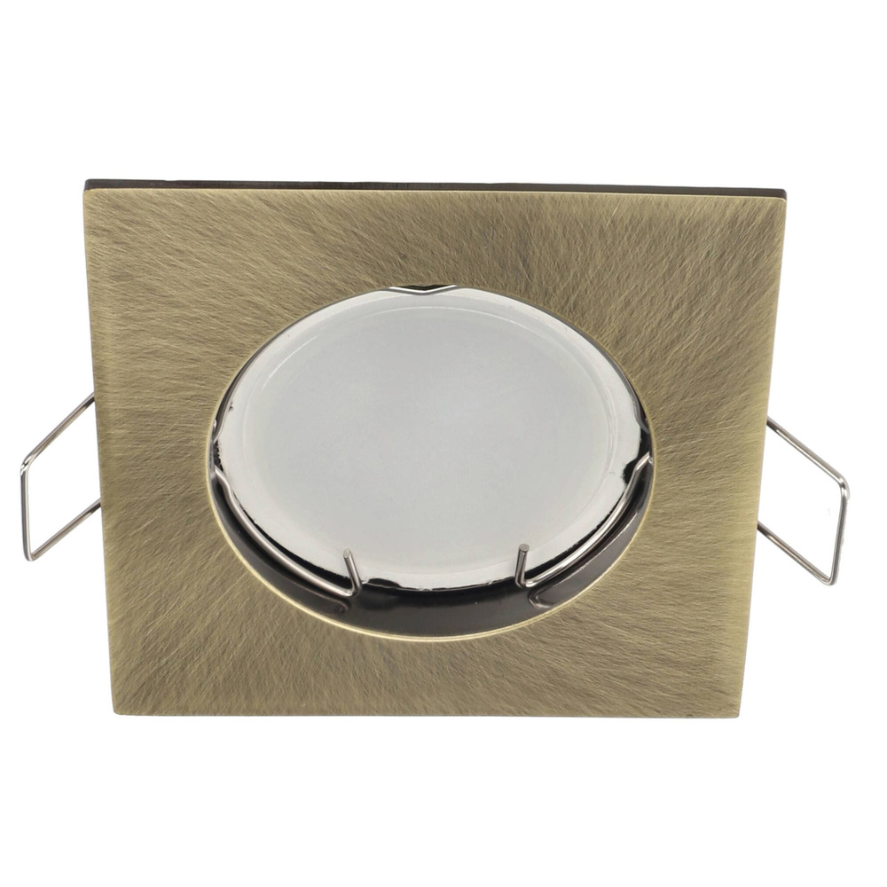 Oczko sufitowe RAMI Brass GU10 IP20 oprawa wpuszczana kwadratowa mosiężna EDO777318 EDO Solutions