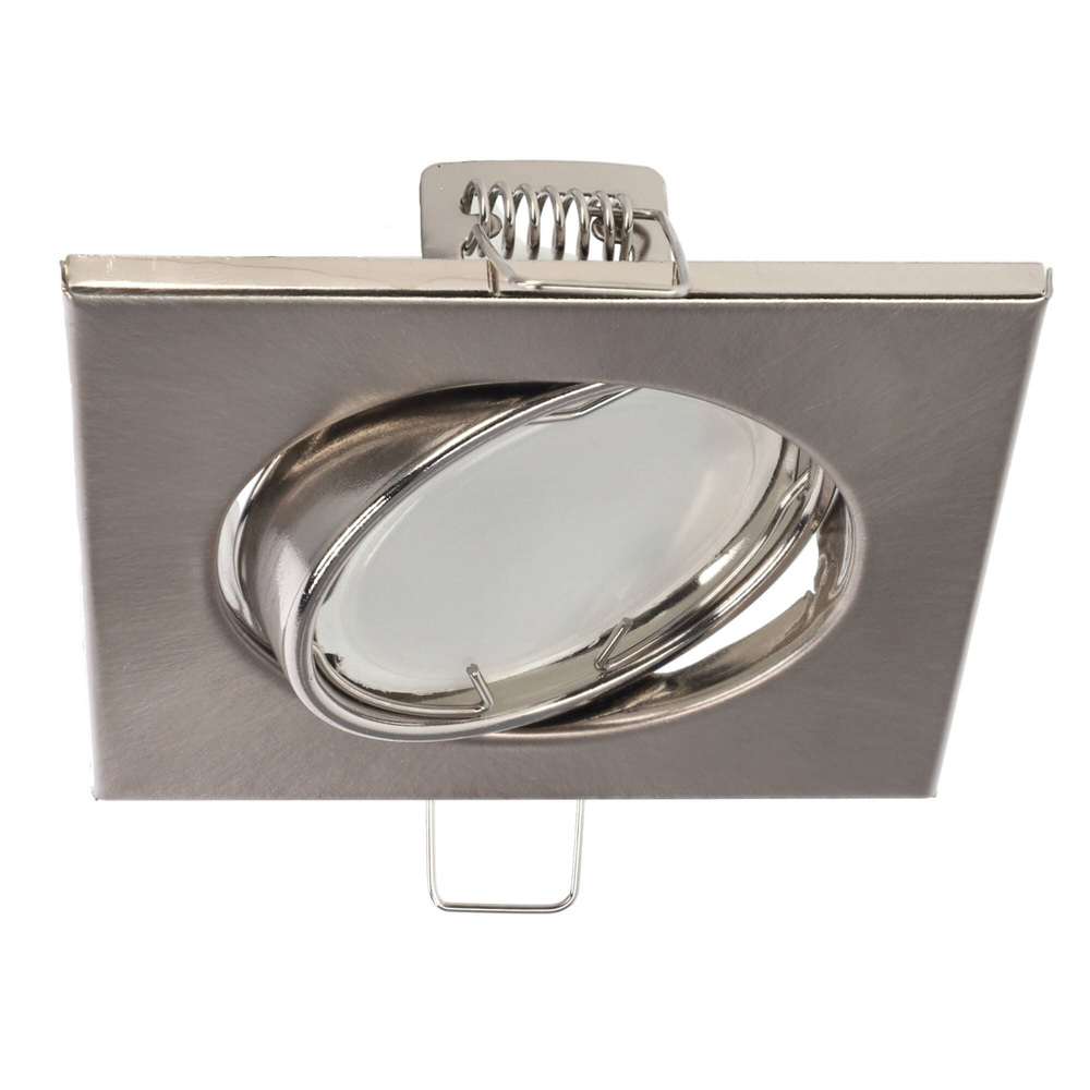 Punktowa oprawa sufitowa wpuszczana regulowana VIERA Nickel IP20 kwadratowa nikiel EDO777306 EDO Solutions
