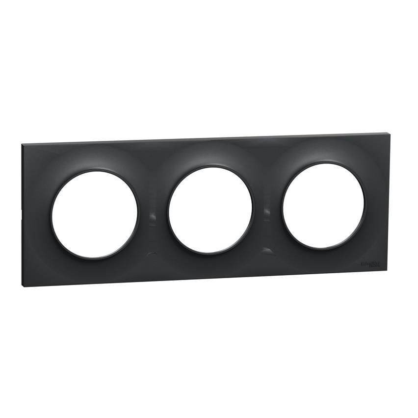 Ramka 3 -krotna antracyt Odace Touch S54P706 Schneider Electric