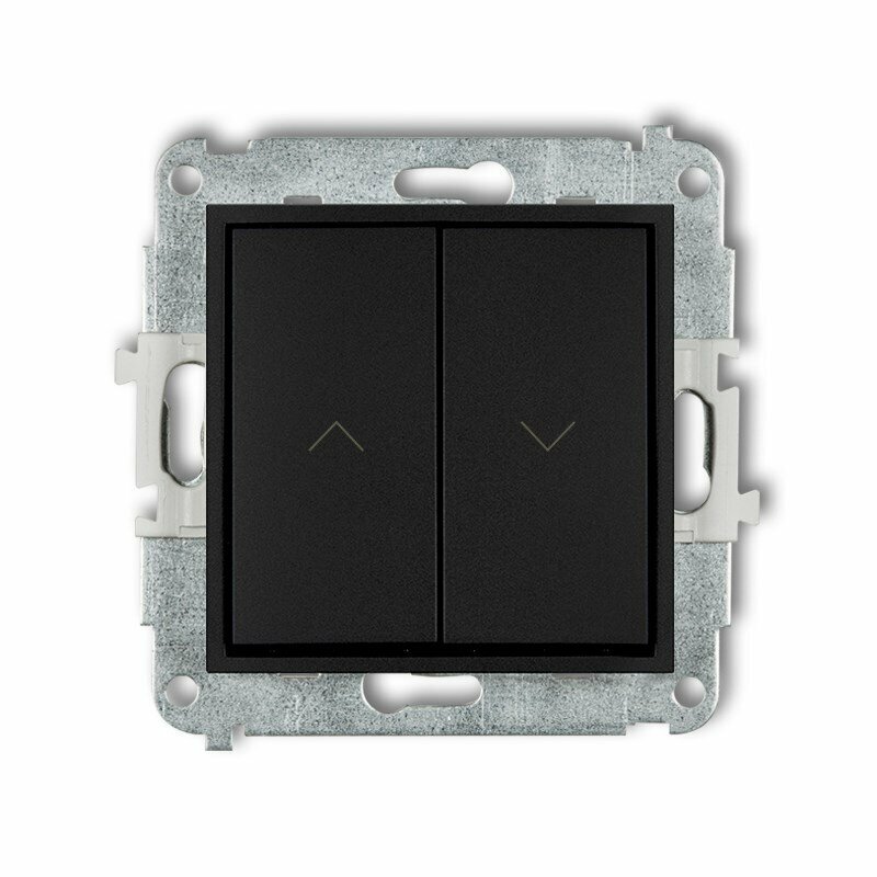 Mechanizm łącznika zwiernego żaluzjowego czarny mat ICON 12IWP-8