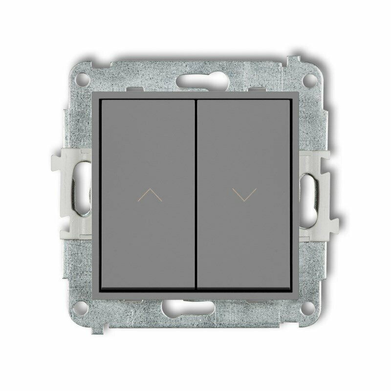 Mechanizm łącznika zwiernego żaluzjowego szary mat ICON 27IWP-8