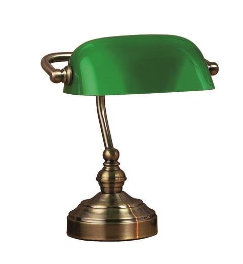 Lampa stołowa BANKERS 25cm 1L E14 Patyna Marksoljd 105930
