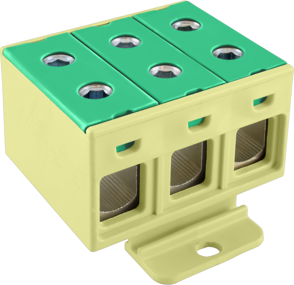 ZŁĄCZKA SZYNOWA JEDNOPOLOWA ZGX 3x50 MM2 ŻÓŁTO - ZIELONA (Al/Cu)-INCOBEX