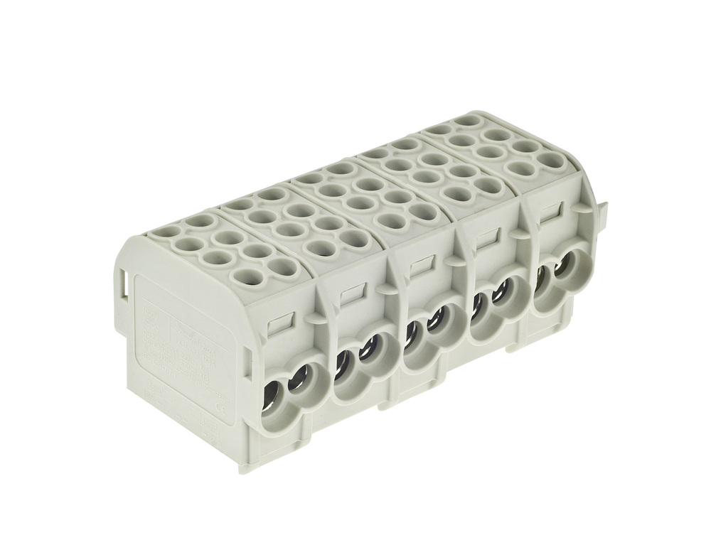 LISTWA ZACISKOWA PIĘCIOPOLOWA ZGX 5x(1x25/2x16)  MM2 (SZARA)-INCOBEX