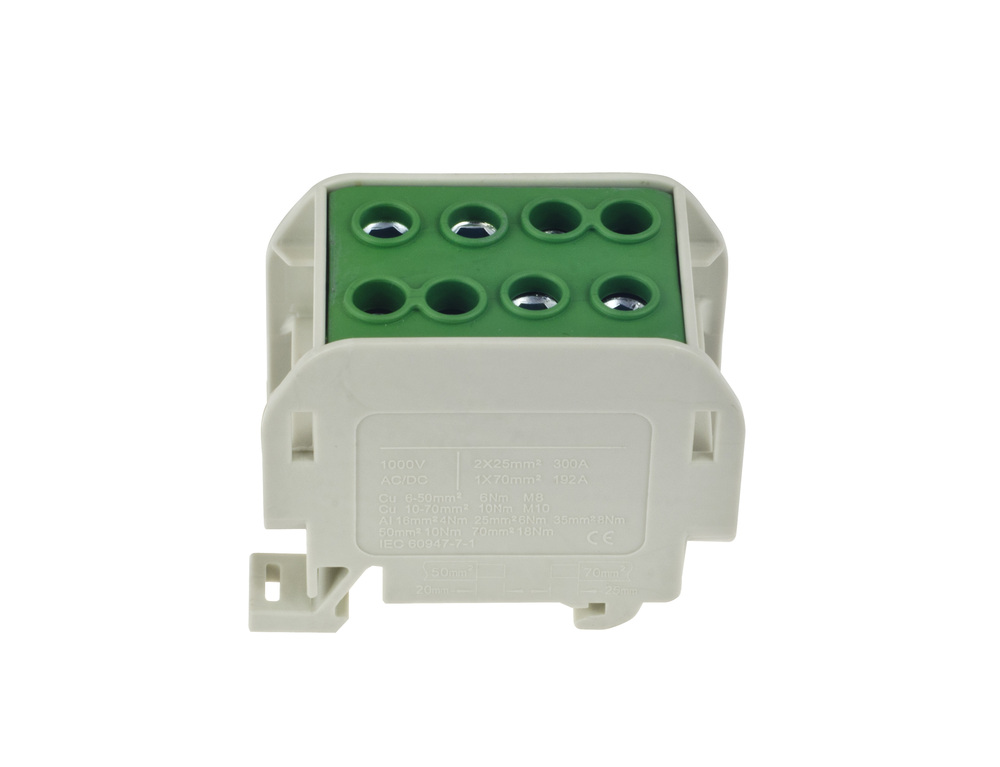 ZŁĄCZKA SZYNOWA JEDNOPOLOWA ZGX 1x70/2x50 MM2 ZIELONA (Al/Cu)-INCOBEX