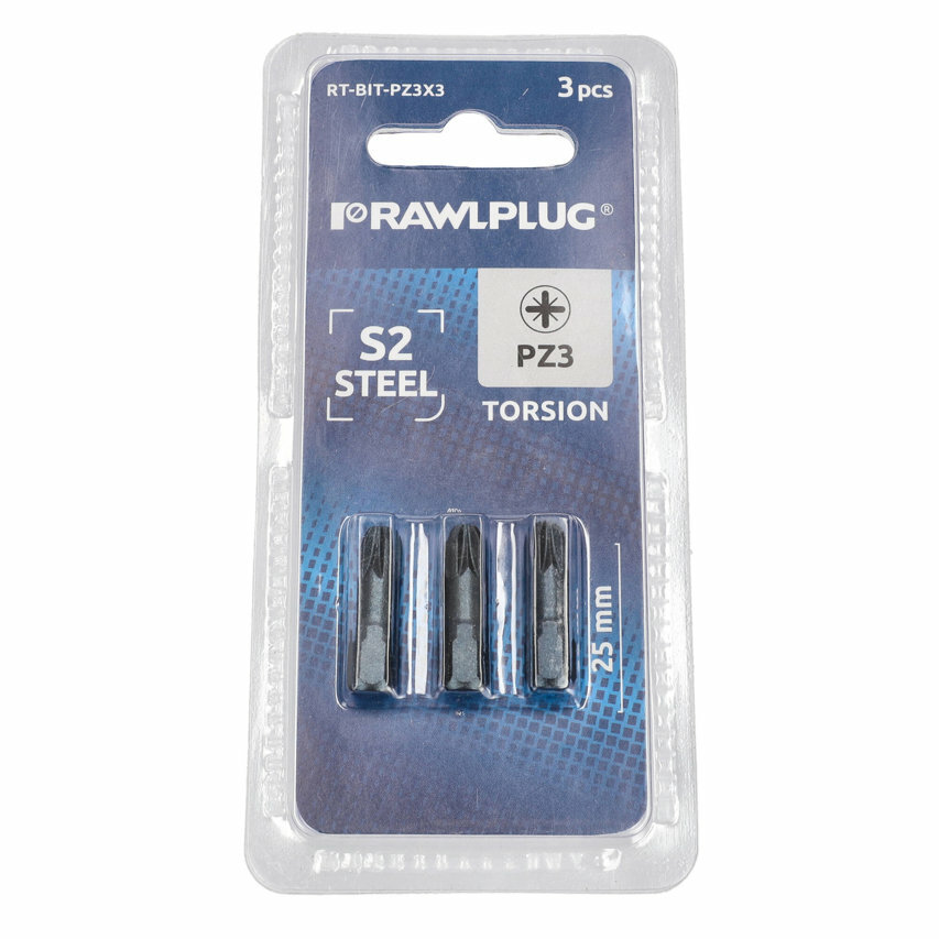 Groty TORSION PZ3 25MM  POZIDRIV3 3szt blister