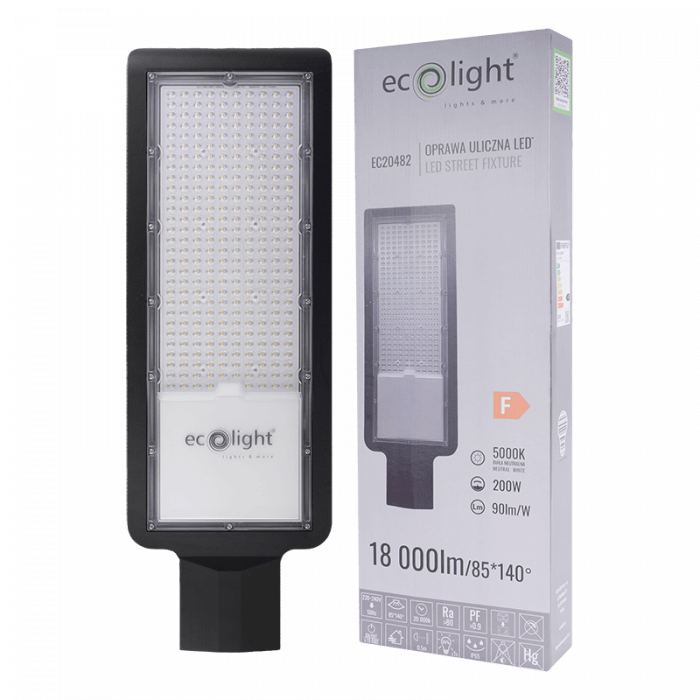 Lampa uliczna LED 200W 18000lm 5000K EC20482 Eco Light