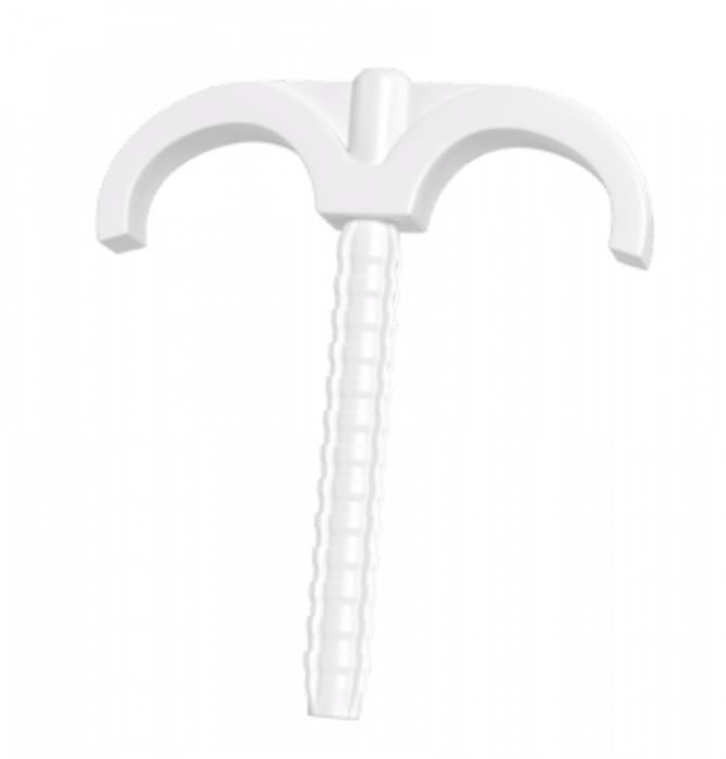 Uchwyt kablowy, hakowy podwójny HP-2 BIAŁY /50 szt./ M20393 Eco Light