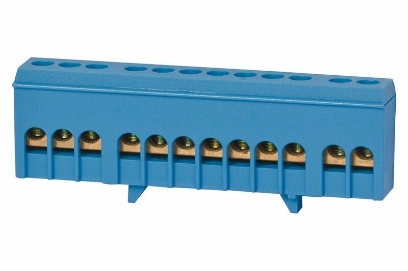 Listwa ochronna 12-mod. 12x16mm2 IP20 niebieska F-elektro