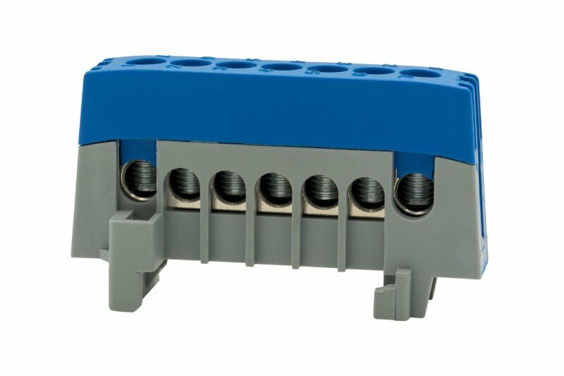 Listwa ochronna 7-mod. ZPI 7x16mm2 IP20 niebieska F-elektro
