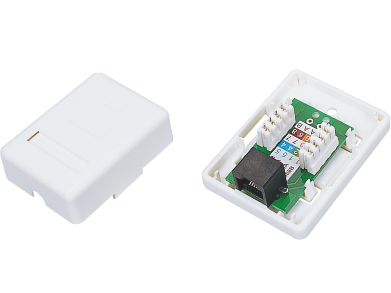 Gniazdo natynkowe UTP kat.5e 1xRJ45 ALANTEC